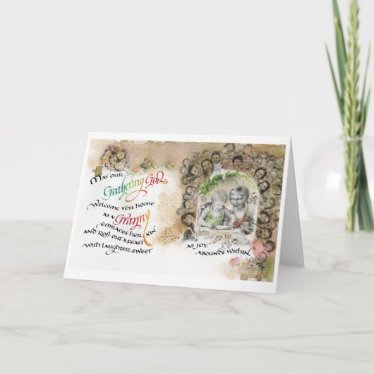 Ansammlung Gott/Oma, geklappte Grußkarte, 5"x7" Karte (Vorderseite)