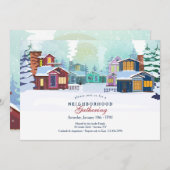 Ansammlung im Winter Einladung (Vorne/Hinten)