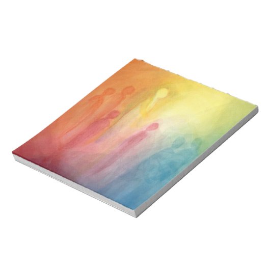 Ansammlung in der hellen Aquarellmalerei Notizblock (Rotiert)