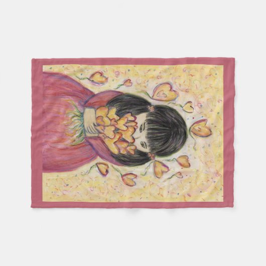 Ansammlung Liebe Herz Soft Fleece Babyschuh (Vorderseite (Horizontal))