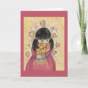 Ansammlung Liebe Herzlich Willkommen auf der Kunst Feiertagskarte