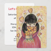 Ansammlung Liebe Herzt farbenfrohe Einladungen (Vorne/Hinten)