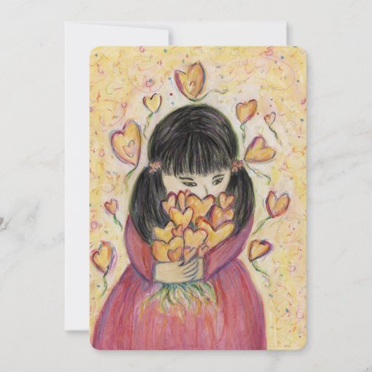 Ansammlung Liebe Herzt farbenfrohe Einladungen (Vorderseite)