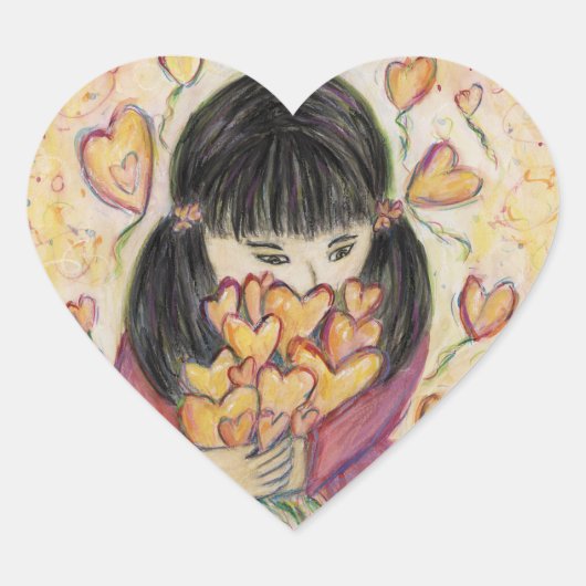 Ansammlung Liebe Hört benutzerdefinierte Decal-Auf Herz-Aufkleber (Vorderseite)