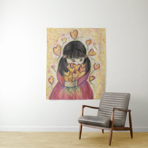 Ansammlung Liebe Hört Kunsttapestry Wand hängen Wandteppich