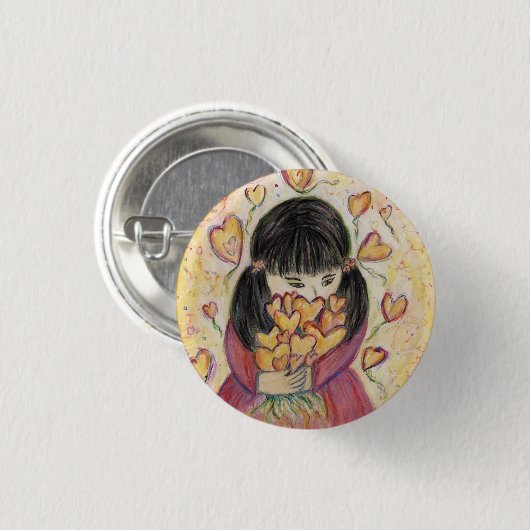 Ansammlung Liebe Hört Lapel-Pin-Tasten Button (Vorne & Hinten)