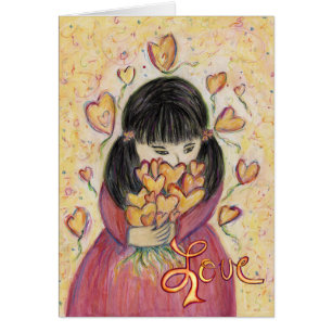 Ansammlung Liebe Kunst Gruß Mitteilungskarten