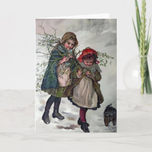 Ansammlung Mistletoe Feiertagskarte