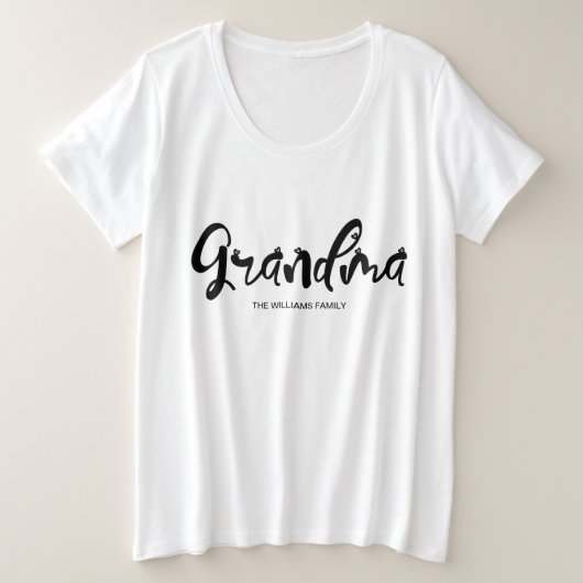 Ansammlung Niedlich Hearma Oma Große Größe T-Shirt (Design vorne)