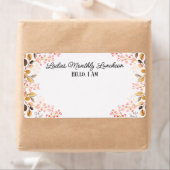 Ansammlung Peachy Floral Border Label Markierung (Insitu)