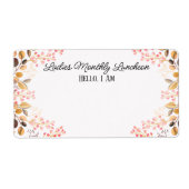 Ansammlung Peachy Floral Border Label Markierung (Vorne)