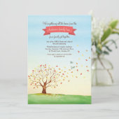 Ansammlung verlässt Familien-Wiedersehen-Einladung Einladung (Stehend Vorderseite)