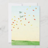 Ansammlung verlässt Familien-Wiedersehen-Einladung Einladung (Rückseite)