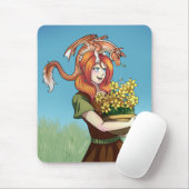 Ansammlung von Blume mit einem Drachen Mousepad (Mit Mouse)