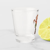 Ansammlung von Blume mit einem Drachen Schnapsglas (Links)