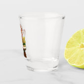 Ansammlung von Blume mit einem Drachen Schnapsglas (Rechts)