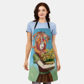 Ansammlung von Blume mit einem Drachen Schürze (Getragen)