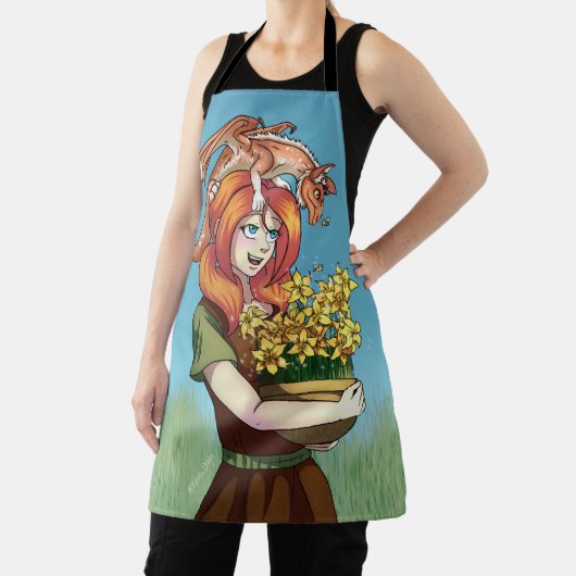 Ansammlung von Blume mit einem Drachen Schürze (InSitu)