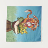 Ansammlung von Blume mit einem Drachen Wandteppich (Vorderseite (Horizontal))