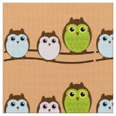 Ansammlung von Eulen Stoff (Nahaufnahme)