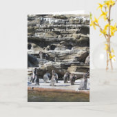 Ansammlung von Pinguinen Karte (Gelbe Blume)