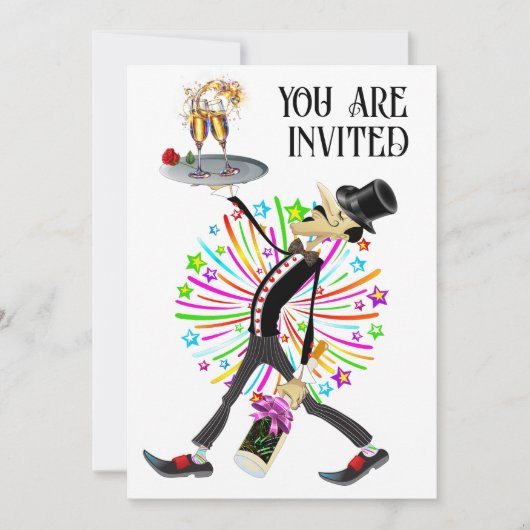 Ansammlung-Waiter-Serie Einladung (Vorderseite)