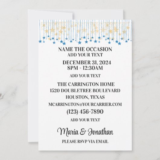 Ansammlung-Waiter-Serie Einladung (Rückseite)