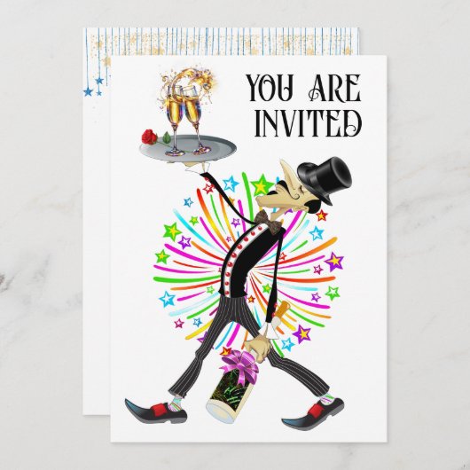 Ansammlung-Waiter-Serie Einladung (Vorne/Hinten)