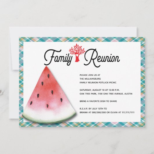 Ansammlung Wiedersehen Picnic Einladung (Vorderseite)