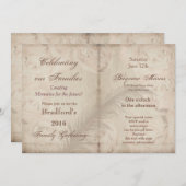 Ansammlungen der Familie - Einladungen - VINTAGE B (Vorne/Hinten)