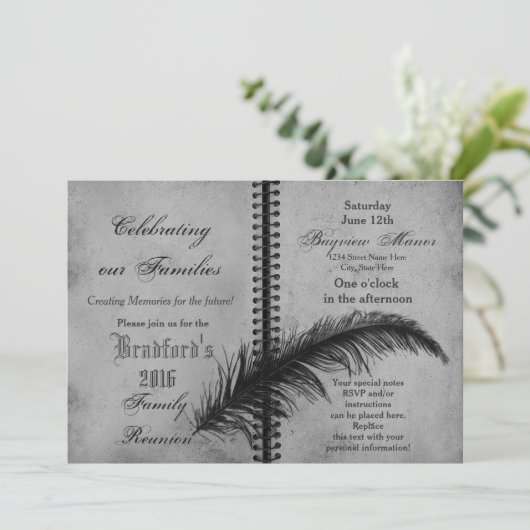 Ansammlungen - Einladungen - Buch - Grau (Stehend Vorderseite)