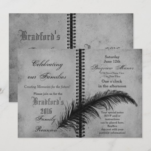 Ansammlungen - Einladungen - Buch - Grau (Vorne/Hinten)