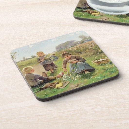 Ansammlungs-Blumen (Öl auf Leinwand) Getränkeuntersetzer (Linke Seite)