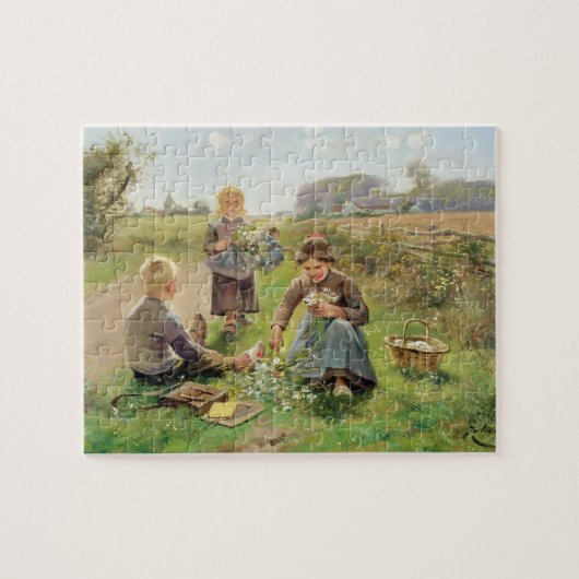 Ansammlungs-Blumen (Öl auf Leinwand) Puzzle (Horizontal)