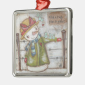 Ansammlungs-Platz - Weihnachtsverzierung Silbernes Ornament (Links)