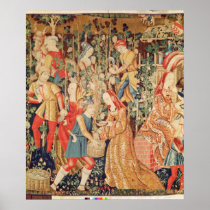 Ansammlungs-Trauben, Detail der Trauben-Ernte Poster