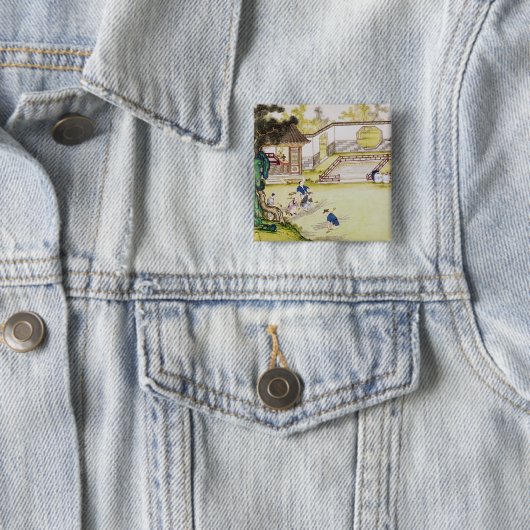 Ansammlungsbambus, zum des Papiers zu machen Button (Beispiel)