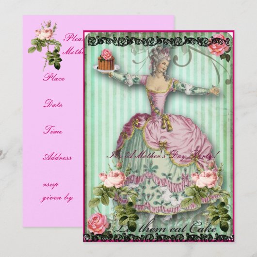 Ansammlungseinladung Mys Mutter Tages Einladung (Vorne/Hinten)