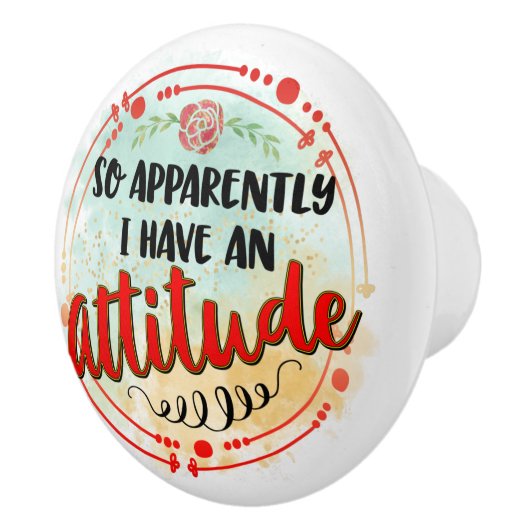 Anscheinend Attitude Zitat Funny Spaß Joke Keramikknauf (Rechts)