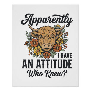 Anscheinend habe ich ein Highland-Kuh-Shirt mit ei Poster