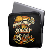 Anscheinend mag ich Fußball Laptopschutzhülle (Vorderseite Links)