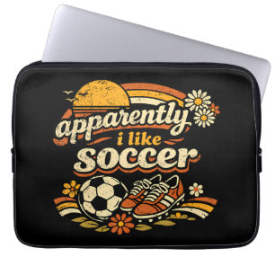 Anscheinend mag ich Fußball Laptopschutzhülle