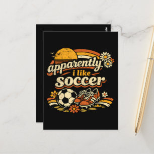 Anscheinend mag ich Fußball Postkarte
