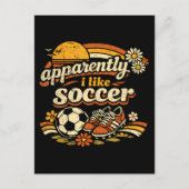 Anscheinend mag ich Fußball Postkarte (Vorderseite)
