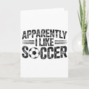 Anscheinend mag ich Fußball Vintage Spieltag Mama Karte