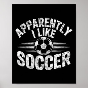 Anscheinend mag ich Fußball Vintage Spieltag Mama  Poster