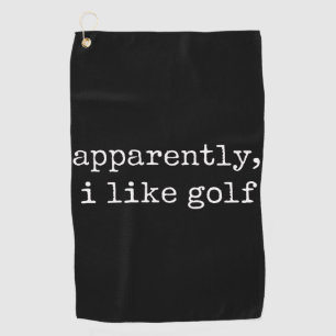 Anscheinend mag ich Golf Liebhaber Golfen Golfer Golfhandtuch