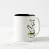 Anscheinend mag ich Golf personalisierter Name Zweifarbige Tasse (VorderseiteRechts)