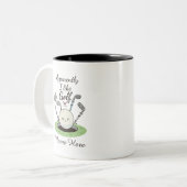 Anscheinend mag ich Golf personalisierter Name Zweifarbige Tasse (Vorderseite Links)