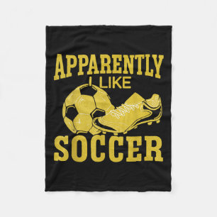 Anscheinend mag ich Soccer Funny Minimalistisches  Fleecedecke